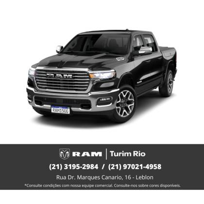 RAM 1500 3.0 HURRICANE 6 BITURBO GASOLINA LARAMIE CD 4X4 AUTOMÁTICO